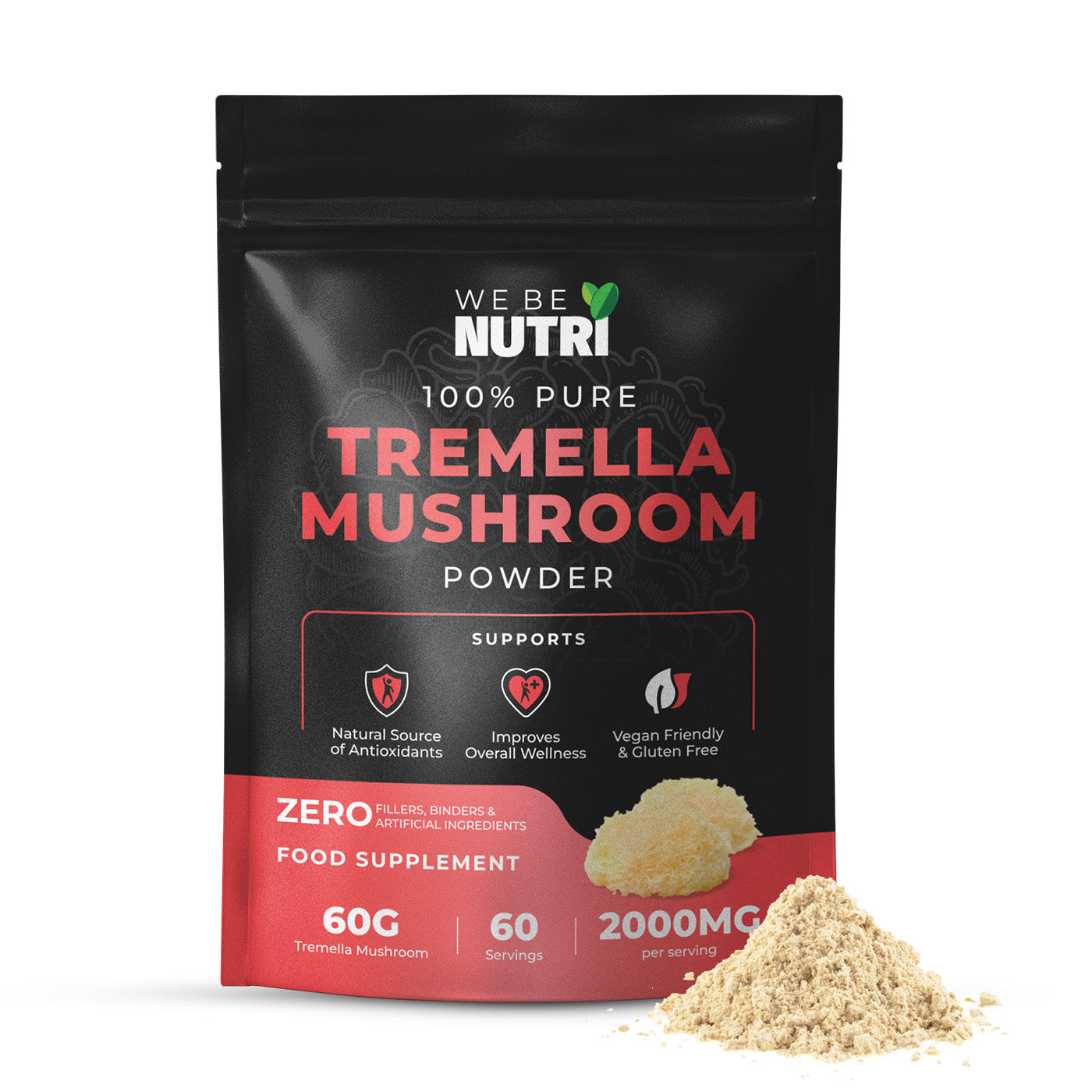 Pure Tremella Mushroom Powder - 60g